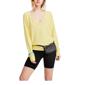 NWT Free people V neck long sleeve  top